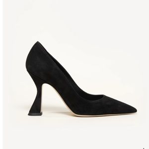 M. GEMI: The Cinzia Due 90 mm Black Suede